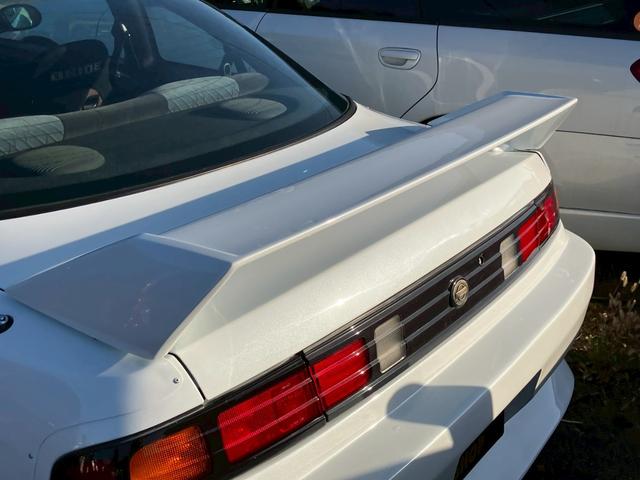 シルビア K’s 純正5速MT ターボ エアロ 純正パールオールペン ワンオフマフラー 車高調 momoステアリング BRIDEバケットシート エアクリ APEXi FCコマンダー ターボタイマー SSR17インチAW(17枚目)