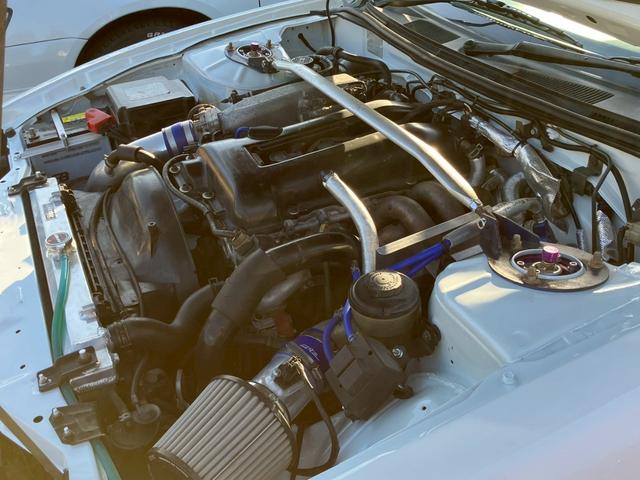 シルビア K’s 純正5速MT ターボ エアロ 純正パールオールペン ワンオフマフラー 車高調 momoステアリング BRIDEバケットシート エアクリ APEXi FCコマンダー ターボタイマー SSR17インチAW(31枚目)