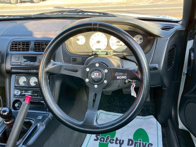 シルビア K’s 純正5速MT ターボ エアロ 純正パールオールペン ワンオフマフラー 車高調 momoステアリング BRIDEバケットシート エアクリ APEXi FCコマンダー ターボタイマー SSR17インチAW(49枚目)