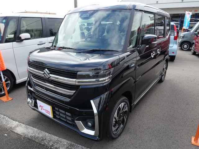 スペーシアカスタム ハイブリッドXS 届け出済み未使用車 スマートキー プッシュスタート ブレーキサポート ナビ フルセグ 全方位モニター ヘッドアップディスプレイ 両側電動スライドドア(2枚目)