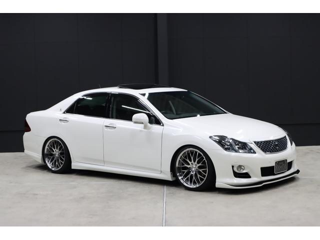 トヨタ クラウン ２ ５アスリート ナビパッケージ サンルーフ ｈｄｄナビｔｖ 新品１９ｉｎｃａｗ 新品車高調 新品フラップエアロ 139 0万円 平成年 08年 福岡県 中古車 価格 Com