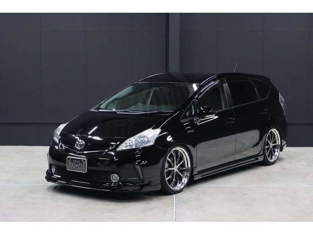 プリウスアルファ トヨタ ｇ ７人乗り アルパイン８インチナビ アドミレーションエアロ ワーク２０インチａｗ イデアル車高調 アルパイン８インチナビ 地デジｔｖ バックカメラ ｌｅｄライト ｌｅｄフォグ ｅｔｃ 福岡県 ｇ ７人乗り アルパイン８インチナビ アドミ