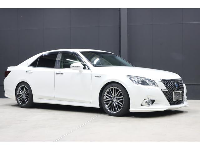 クラウンハイブリッド アスリートＳ　アドバンスパッケージ特別仕様車　純正８型ナビ　Ｄ－ＴＶ　ブルートゥース　ＴＯＭ’ｓエアロ　ＲＳＲダウンサス　純正ＯＰ１８インチホイール　トランクスポイラー　リア３面スモークフイルム　バックカメラ　ドラレコ　スピード取締りレーダー　ＡＵＴＯクルーズ（9枚目）