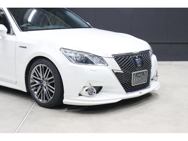 クラウンハイブリッド アスリートＳ　アドバンスパッケージ特別仕様車　純正８型ナビ　Ｄ－ＴＶ　ブルートゥース　ＴＯＭ’ｓエアロ　ＲＳＲダウンサス　純正ＯＰ１８インチホイール　トランクスポイラー　リア３面スモークフイルム　バックカメラ　ドラレコ　スピード取締りレーダー　ＡＵＴＯクルーズ（22枚目）