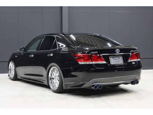 クラウンハイブリッド アスリートS マーベリック深リム19インチホイール BLITZフルタップ車高調 新品シルクブレイズエアロ 新品トランクスポイラー シーケンシャルウインカー 新品ハンドル HIDライト LEDフォグ 8型HDDナビ D-TV ブルートゥース バックカメラ(3枚目)