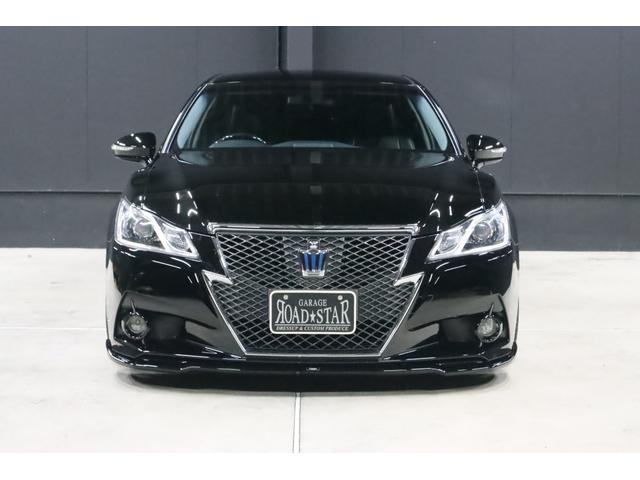 クラウンハイブリッド アスリートS マーベリック深リム19インチホイール BLITZフルタップ車高調 新品シルクブレイズエアロ 新品トランクスポイラー シーケンシャルウインカー 新品ハンドル HIDライト LEDフォグ 8型HDDナビ D-TV ブルートゥース バックカメラ(4枚目)