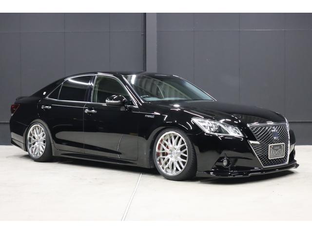 クラウンハイブリッド アスリートS マーベリック深リム19インチホイール BLITZフルタップ車高調 新品シルクブレイズエアロ 新品トランクスポイラー シーケンシャルウインカー 新品ハンドル HIDライト LEDフォグ 8型HDDナビ D-TV ブルートゥース バックカメラ(7枚目)