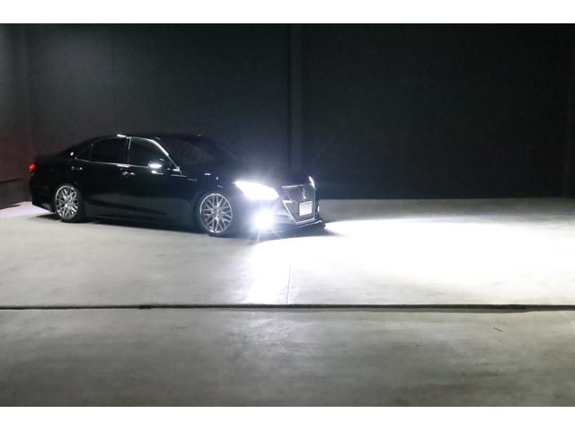 クラウンハイブリッド アスリートS マーベリック深リム19インチホイール BLITZフルタップ車高調 新品シルクブレイズエアロ 新品トランクスポイラー シーケンシャルウインカー 新品ハンドル HIDライト LEDフォグ 8型HDDナビ D-TV ブルートゥース バックカメラ(8枚目)