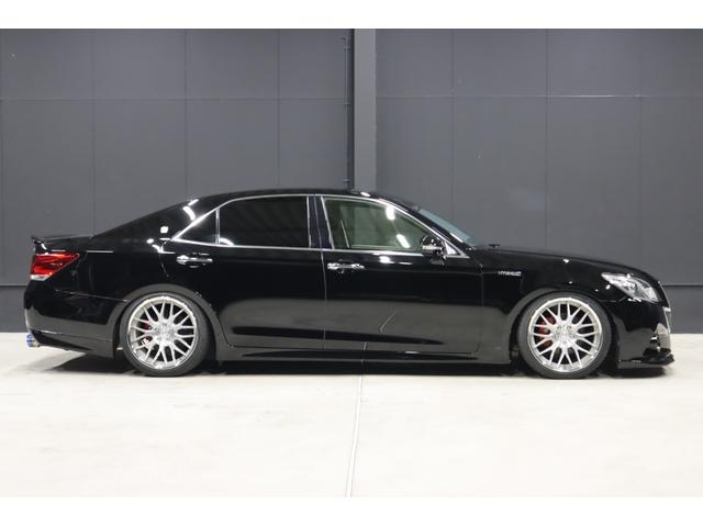 クラウンハイブリッド アスリートS マーベリック深リム19インチホイール BLITZフルタップ車高調 新品シルクブレイズエアロ 新品トランクスポイラー シーケンシャルウインカー 新品ハンドル HIDライト LEDフォグ 8型HDDナビ D-TV ブルートゥース バックカメラ(10枚目)