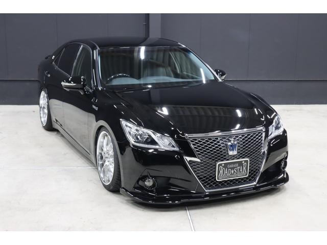 クラウンハイブリッド アスリートS マーベリック深リム19インチホイール BLITZフルタップ車高調 新品シルクブレイズエアロ 新品トランクスポイラー シーケンシャルウインカー 新品ハンドル HIDライト LEDフォグ 8型HDDナビ D-TV ブルートゥース バックカメラ(12枚目)
