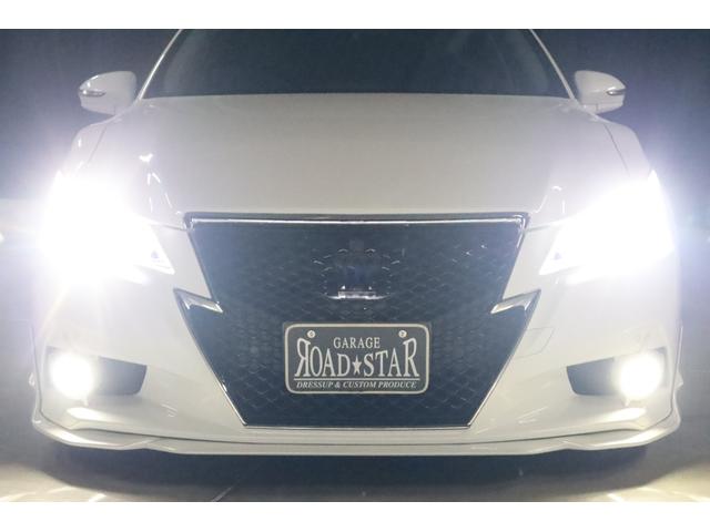 クラウンハイブリッド アスリートＳ　アドバンスドパッケージ特別仕様車　モデリスタ＆　ＴＲＤエアロ　モデリスタ４本出しマフラー　新品ロクサーニ深リム１９インチＡＷ　新品ＧＲＳフルタップ車高調　新品レザーハンドル　純正８型ＨＤＤナビＴＶ　ブルートゥース　ＨＩＤライト　ＬＥＤフォグ　ＥＴＣ（22枚目）