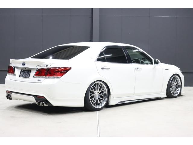 クラウンハイブリッド アスリートＳ　アドバンスドパッケージ特別仕様車　モデリスタ＆　ＴＲＤエアロ　モデリスタ４本出しマフラー　新品ロクサーニ深リム１９インチＡＷ　新品ＧＲＳフルタップ車高調　新品レザーハンドル　純正８型ＨＤＤナビＴＶ　ブルートゥース　ＨＩＤライト　ＬＥＤフォグ　ＥＴＣ（41枚目）