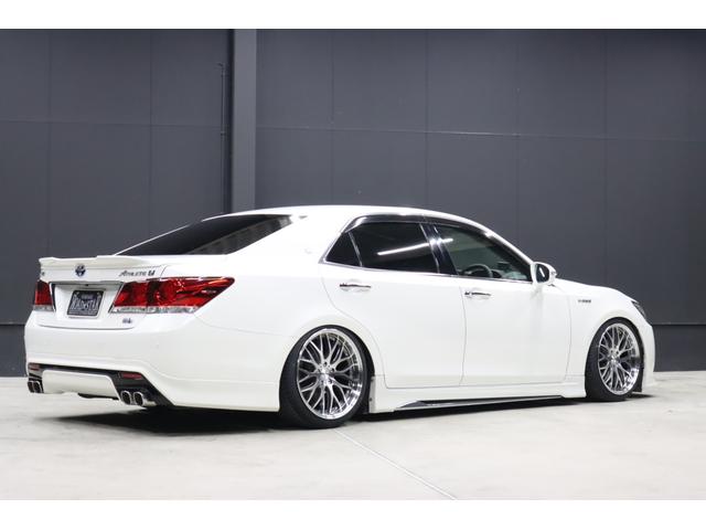 クラウンハイブリッド アスリートＳ　アドバンスドパッケージ特別仕様車　モデリスタ＆　ＴＲＤエアロ　モデリスタ４本出しマフラー　新品ロクサーニ深リム１９インチＡＷ　新品ＧＲＳフルタップ車高調　新品レザーハンドル　純正８型ＨＤＤナビＴＶ　ブルートゥース　ＨＩＤライト　ＬＥＤフォグ　ＥＴＣ（44枚目）