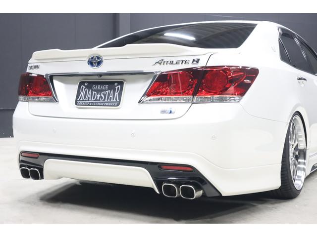 クラウンハイブリッド アスリートＳ　アドバンスドパッケージ特別仕様車　モデリスタ＆　ＴＲＤエアロ　モデリスタ４本出しマフラー　新品ロクサーニ深リム１９インチＡＷ　新品ＧＲＳフルタップ車高調　新品レザーハンドル　純正８型ＨＤＤナビＴＶ　ブルートゥース　ＨＩＤライト　ＬＥＤフォグ　ＥＴＣ（45枚目）