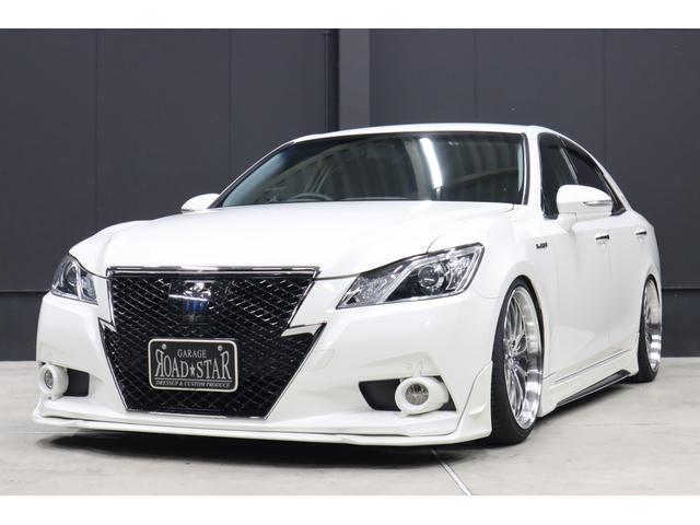 クラウンハイブリッド アスリートＳ　アドバンスドパッケージ特別仕様車　モデリスタ＆　ＴＲＤエアロ　モデリスタ４本出しマフラー　新品ロクサーニ深リム１９インチＡＷ　新品ＧＲＳフルタップ車高調　新品レザーハンドル　純正８型ＨＤＤナビＴＶ　ブルートゥース　ＨＩＤライト　ＬＥＤフォグ　ＥＴＣ（80枚目）