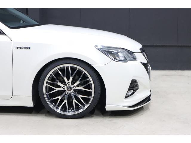クラウンハイブリッド アスリートS 後期仕様 アドバンスパッケージ特別仕様車 新品シルクブレイズエアロ 新品ロクサーニ深リム19インチAW 新品トランクスポイラー TANABE車高調 重低音4本出しマフラー(純正有)新品黒ウッド&レザーハンドル 純正8型ナビ Bluetooth(24枚目)