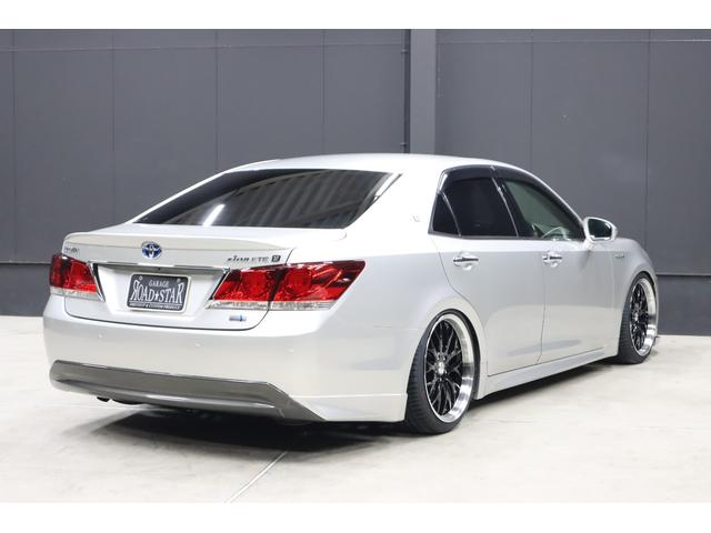 クラウンハイブリッド アスリートS アドバンストパッケージ特別仕様車 新品シルクブレイズエアロ 新品ロクサーニ深リム19インチホイール BLITZフルタップ車高調 新品黒ウッド&レザーコンビハンドル 純正8型HDDナビ 地デジTV ブルートゥース バックカメラ ETC(37枚目)