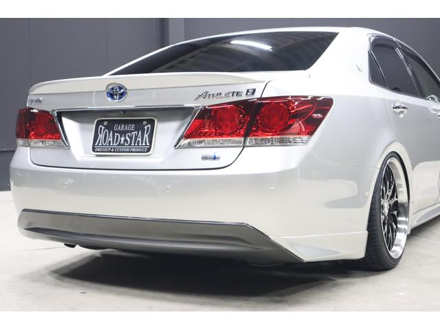 クラウンハイブリッド アスリートS アドバンストパッケージ特別仕様車 新品シルクブレイズエアロ 新品ロクサーニ深リム19インチホイール BLITZフルタップ車高調 新品黒ウッド&レザーコンビハンドル 純正8型HDDナビ 地デジTV ブルートゥース バックカメラ ETC(44枚目)