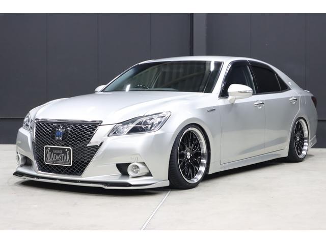 クラウンハイブリッド アスリートS アドバンストパッケージ特別仕様車 新品シルクブレイズエアロ 新品ロクサーニ深リム19インチホイール BLITZフルタップ車高調 新品黒ウッド&レザーコンビハンドル 純正8型HDDナビ 地デジTV ブルートゥース バックカメラ ETC(80枚目)