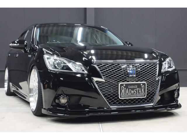 クラウンハイブリッド アスリートＳ　アドバンスパッケージ特別仕様車　新品シルクブレイズエアロ　新品ロクサーニ深リム１９インチＡＷ　新品ＧＲＳフルタップ車高調　新品トランクスポイラー　新品ハンドル　前後ドラレコ　純正８型ＨＤＤナビ　ブルートゥース　地デジＴＶ　ＥＴＣ（11枚目）