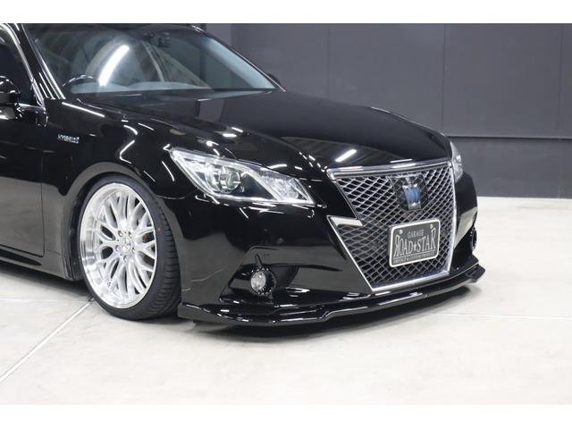 クラウンハイブリッド アスリートＳ　アドバンスパッケージ特別仕様車　新品シルクブレイズエアロ　新品ロクサーニ深リム１９インチＡＷ　新品ＧＲＳフルタップ車高調　新品トランクスポイラー　新品ハンドル　前後ドラレコ　純正８型ＨＤＤナビ　ブルートゥース　地デジＴＶ　ＥＴＣ（22枚目）
