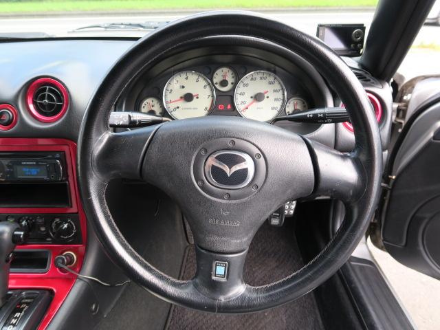 ロードスター ＳＰ　ＣＤ　ナルディステアリング　ＥＴＣ　社外１５インチアルミホイール　レザー調シートカバー　パワーウィンドウ　パワーステアリング（25枚目）