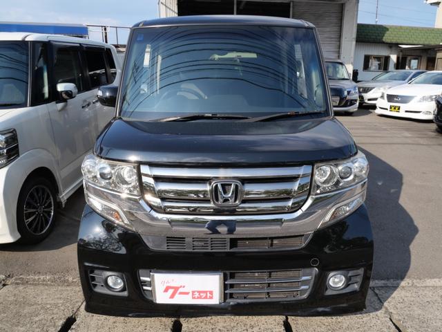 N-BOXカスタム G・Lパッケージ スマートキー プッシュスタート ナビ フルセグ 左側電動スライドドア ETC 電動格納ミラー トラクションコントロール 純正14インチアルミホイール レザー調シートカバー(3枚目)