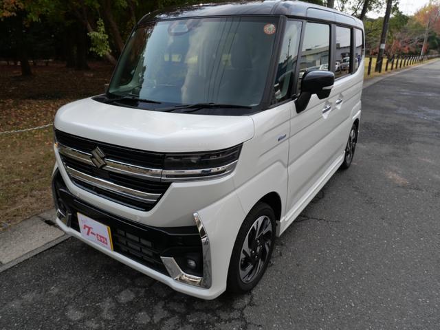 スペーシアカスタム ハイブリッドＸＳ　スマートキー　プッシュスタート　全方位モニター　フルセグ　両側電動スライドドア　シートヒーター　トラクションコントロール　ブレーキサポート　ヘッドアップディスプレイ　ステアリングヒーター（2枚目）