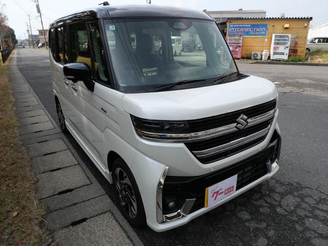 スペーシアカスタム ハイブリッドＸＳ　スマートキー　プッシュスタート　全方位モニター　フルセグ　両側電動スライドドア　シートヒーター　トラクションコントロール　ブレーキサポート　ヘッドアップディスプレイ　ステアリングヒーター（4枚目）