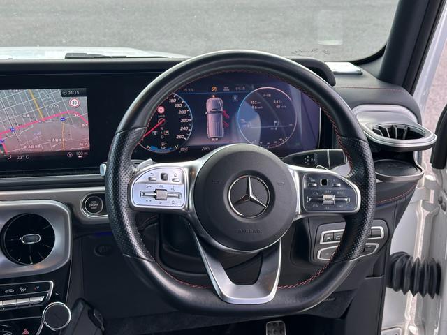 Gクラス G350d AMGライン アダプティブダンピング ラグジュアリーPKG SR Burmester 電動サイドステップ サウンドジェネレーター パナメリカーナグリル レーダーセーフティ 360°カメラ 黒革 AMG20inAW(25枚目)