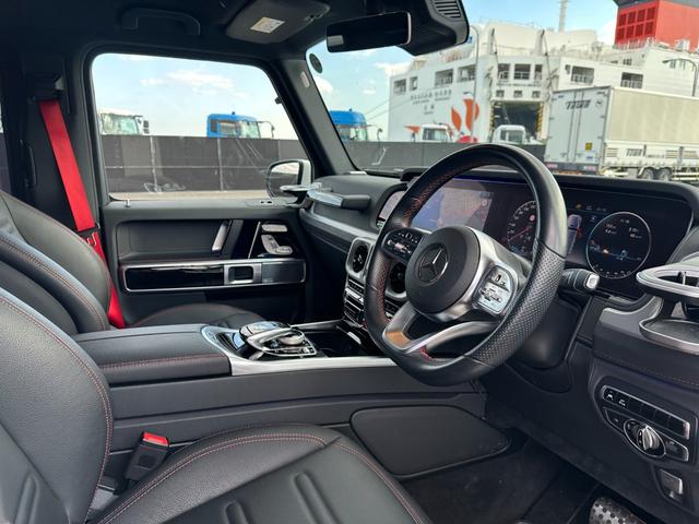 Gクラス G350d AMGライン アダプティブダンピング ラグジュアリーPKG SR Burmester 電動サイドステップ サウンドジェネレーター パナメリカーナグリル レーダーセーフティ 360°カメラ 黒革 AMG20inAW(31枚目)