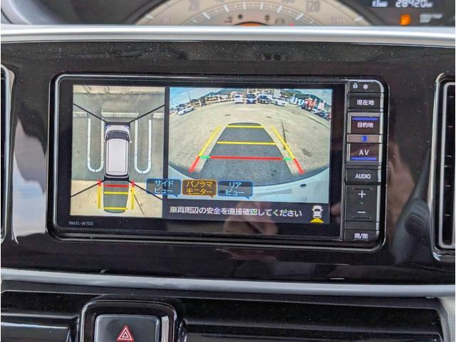 ムーヴキャンバス Ｘブラックアクセントリミテッド　ＳＡＩＩＩ　ドライブレコーダー　全周囲カメラ　両側電動スライドドア　ナビ　ＴＶ　クリアランスソナー　衝突被害軽減システム　オートマチックハイビーム　オートライト　スマートキー　アイドリングストップ　電動格納ミラー（4枚目）