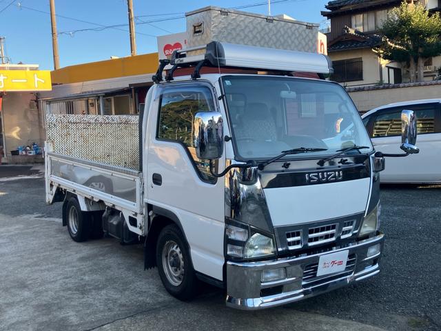 エルフトラック フラットロー オートマ 垂直パワーゲート 三方開 ETC リアダブルタイヤ 積載量1450kg エアコン パワステ パワーウインド 運転席エアバック(3枚目)