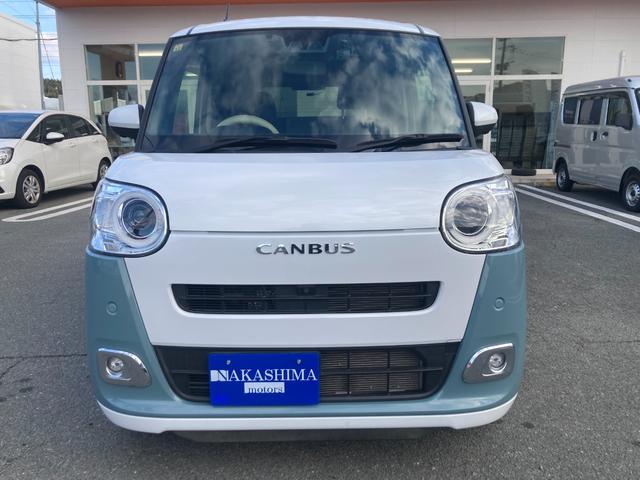 ムーヴキャンバス ストライプスＧ　パノラミックビューカメラ／両側テ電動スライド／ナビ（Ｂｌｕｅｔｏｏｔｈ／ＴＶ／ＣＤ・ＤＶＤ）／両席シートヒーター／ドリンク保温ホルダー（5枚目）