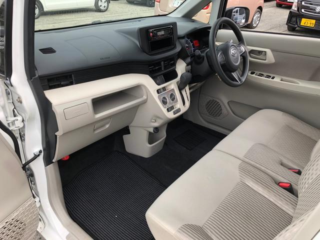 ムーヴ Ｌ　アイドリングストップ　電格ミラー　ＣＤオーディオ　光軸調整ライト　ドアバイザー　パワーウィンドウ　エアコン　パワステ　エアバック　横滑り防止装置　ＡＢＳ　ベンチシート　ＵＳＢ　記録簿　取説　スペアキー（12枚目）