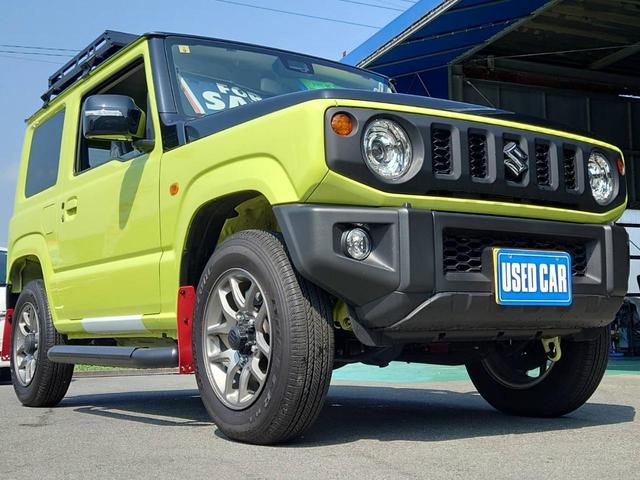 ジムニー ＸＣ　４ＷＤ　ＡＴ　メモリーナビ　／届出済未使用車　衝突軽減　新車保証書　クルコン　フルセグＴＶ　レーン逸脱警報　サイドガード　ルーフキャリア　リアラダー　マッドガード　　シートヒータ　ターボ　ＬＥＤヘッドライト　フォグ　オートライト　オートハイビーム　純正ＡＷ（33枚目）