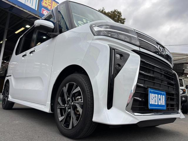 タント カスタムＸ　メモリーナビ　／両側パワードア　衝突軽減ブレーキ　コーナーセンサー　バックカメラ　ＴＶ　レーン逸脱警報　電動パーキングブレーキ　オートブレーキホールド　ハーフレザーシート　シートヒーター　ＬＥＤフォグ　オートハイビーム　ＥＴＣ　ＵＳＢ入力　ＤＶＤ（34枚目）