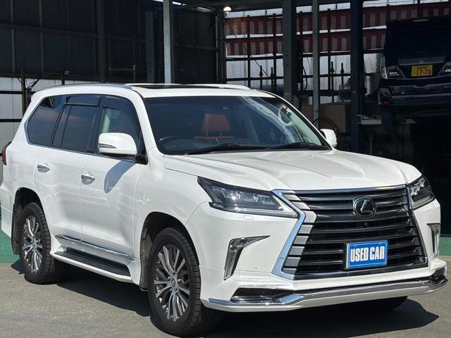 ＬＸ ＬＸ５７０　４ＷＤ　モデリスタ　エアサスキット　茶革レザー　ヒッチメンバー　走行中ＴＶ可能　レクサスセーフティー　全方位カメラ　ＥＴＣ２．０　クールＢＯＸ　ハンドルヒーター　パワーゲート　サスリモートコントローラ　サンルーフ　８人乗り　シートヒーター＆クーラー（6枚目）
