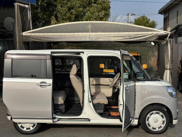 ムーヴキャンバス ＸメイクアップリミテッドＳＡＩＩＩ　純正ＳＤナビ　両側Ｐドア　全方位カメラ　記録簿　衝突軽減ブレーキ　Ｂｌｕｅｔｏｏｔｈ　フルセグＴＶ　ＤＶＤ再生　ドラレコ　ステリモ　フォグ　オートハイビーム　ＥＴＣ　スマートキー　電格ミラー　ＵＳＢ入力　ドアバイザー（35枚目）