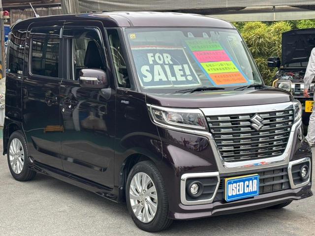 スペーシアカスタム ハイブリッドＧＳ　ワンオーナー　メモリーナビ　左パワードア　新車保証書　衝突軽減装置　コーナーセンサ　レーン逸脱警報　前後ドラレコ　クルーズコントロール　シートヒーター　フルエアロ　ＬＥＤヘッドライト　ＬＥＤフォグ　　オートハイビーム　純正１４ＡＷ　スマートキ（6枚目）
