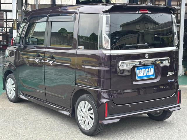 スペーシアカスタム ハイブリッドＧＳ　ワンオーナー　メモリーナビ　左パワードア　新車保証書　衝突軽減装置　コーナーセンサ　レーン逸脱警報　前後ドラレコ　クルーズコントロール　シートヒーター　フルエアロ　ＬＥＤヘッドライト　ＬＥＤフォグ　　オートハイビーム　純正１４ＡＷ　スマートキ（9枚目）