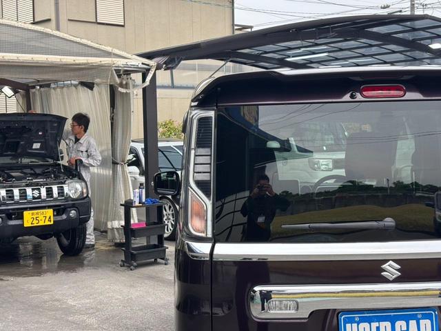 スペーシアカスタム ハイブリッドＧＳ　ワンオーナー　メモリーナビ　左パワードア　新車保証書　衝突軽減装置　コーナーセンサ　レーン逸脱警報　前後ドラレコ　クルーズコントロール　シートヒーター　フルエアロ　ＬＥＤヘッドライト　ＬＥＤフォグ　　オートハイビーム　純正１４ＡＷ　スマートキ（42枚目）