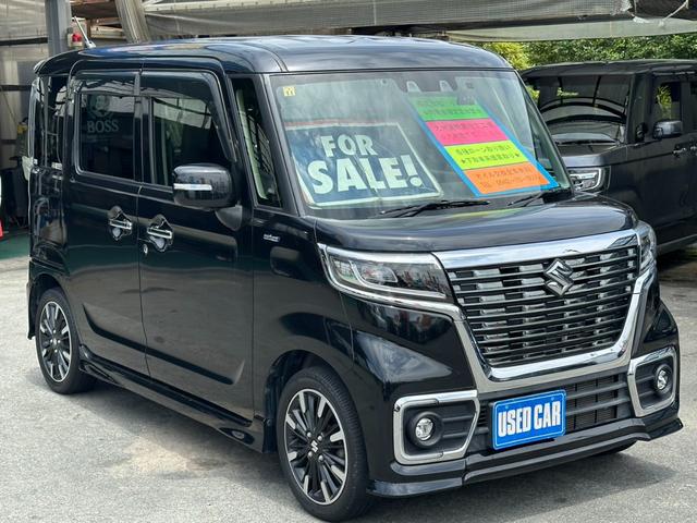 スペーシアカスタム ハイブリッドＸＳ　ＳＤナビ　両側パワードア　新車保証書　衝突軽減ブレーキ　コーナーセンサー　レーン逸脱警報　ハーフレザーシート　フルセグＴＶ　Ｂｌｕｅｔｏｏｔｈ　バックカメラ　ドラレコ　クルコン　シートヒーター　ＬＥＤヘッドライト　後席サーキュレーター（6枚目）