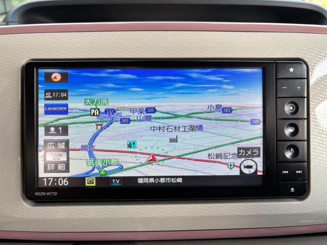 ムーヴキャンバス Ｘメイクアップリミテッド　ＳＡＩＩＩ　純正ＳＤナビ　ＥＴＣ　両側パワードア　衝突軽減ブレーキ　パノラマ全方位モニター　Ｂｌｕｅｔｏｏｔｈ　フルセグＴＶ　前後ドラレコ　新車保証書　レーン逸脱警報　オートハイビーム　ＬＥＤフォグ　フロアマット　アイドリングストップ（19枚目）