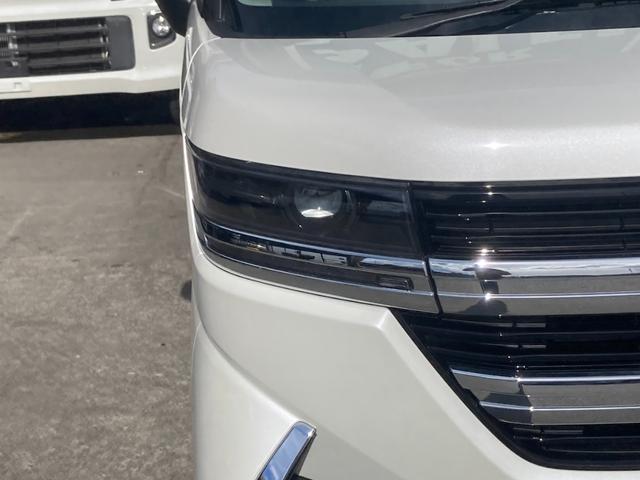 スペーシアカスタム ハイブリッドＧＳ　届出済未使用車／メモリーナビ　衝突軽減装置　左パワードア　新車保証書　コーナーセンサー　レーン逸脱警報　ＴＶ　クルーズコントロール　シートヒーター　電動Ｐブレーキ　ＬＥＤへッドライト　ＬＥＤフォグ　オートハイビーム　純正１４ＡＷ（28枚目）