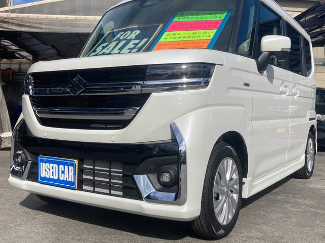 スペーシアカスタム ハイブリッドＧＳ　届出済未使用車／メモリーナビ　衝突軽減装置　左パワードア　新車保証書　コーナーセンサー　レーン逸脱警報　ＴＶ　クルーズコントロール　シートヒーター　電動Ｐブレーキ　ＬＥＤへッドライト　ＬＥＤフォグ　オートハイビーム　純正１４ＡＷ（35枚目）