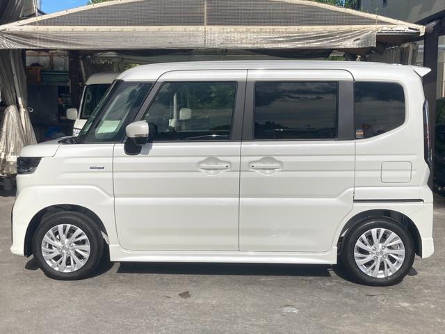 スペーシアカスタム ハイブリッドＧＳ　届出済未使用車／メモリーナビ　衝突軽減装置　左パワードア　新車保証書　コーナーセンサー　レーン逸脱警報　ＴＶ　クルーズコントロール　シートヒーター　電動Ｐブレーキ　ＬＥＤへッドライト　ＬＥＤフォグ　オートハイビーム　純正１４ＡＷ（38枚目）