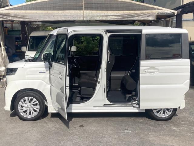 スペーシアカスタム ハイブリッドＧＳ　届出済未使用車／メモリーナビ　衝突軽減装置　左パワードア　新車保証書　コーナーセンサー　レーン逸脱警報　ＴＶ　クルーズコントロール　シートヒーター　電動Ｐブレーキ　ＬＥＤへッドライト　ＬＥＤフォグ　オートハイビーム　純正１４ＡＷ（39枚目）