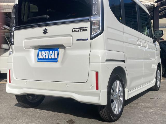 スペーシアカスタム ハイブリッドＧＳ　届出済未使用車／メモリーナビ　衝突軽減装置　左パワードア　新車保証書　コーナーセンサー　レーン逸脱警報　ＴＶ　クルーズコントロール　シートヒーター　電動Ｐブレーキ　ＬＥＤへッドライト　ＬＥＤフォグ　オートハイビーム　純正１４ＡＷ（45枚目）