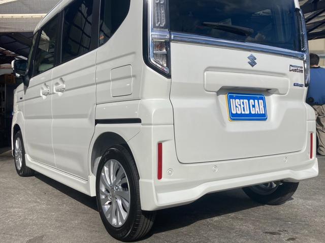 スペーシアカスタム ハイブリッドＧＳ　届出済未使用車／メモリーナビ　衝突軽減装置　左パワードア　新車保証書　コーナーセンサー　レーン逸脱警報　ＴＶ　クルーズコントロール　シートヒーター　電動Ｐブレーキ　ＬＥＤへッドライト　ＬＥＤフォグ　オートハイビーム　純正１４ＡＷ（46枚目）